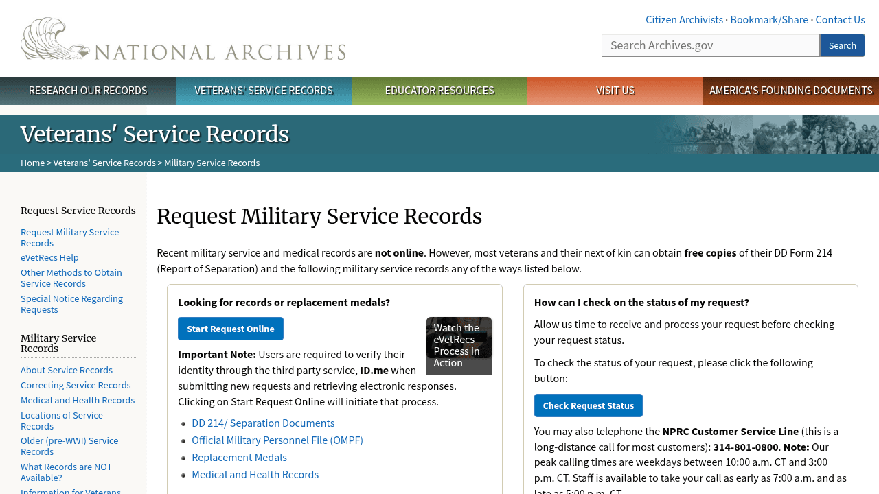 National Archives NPRC