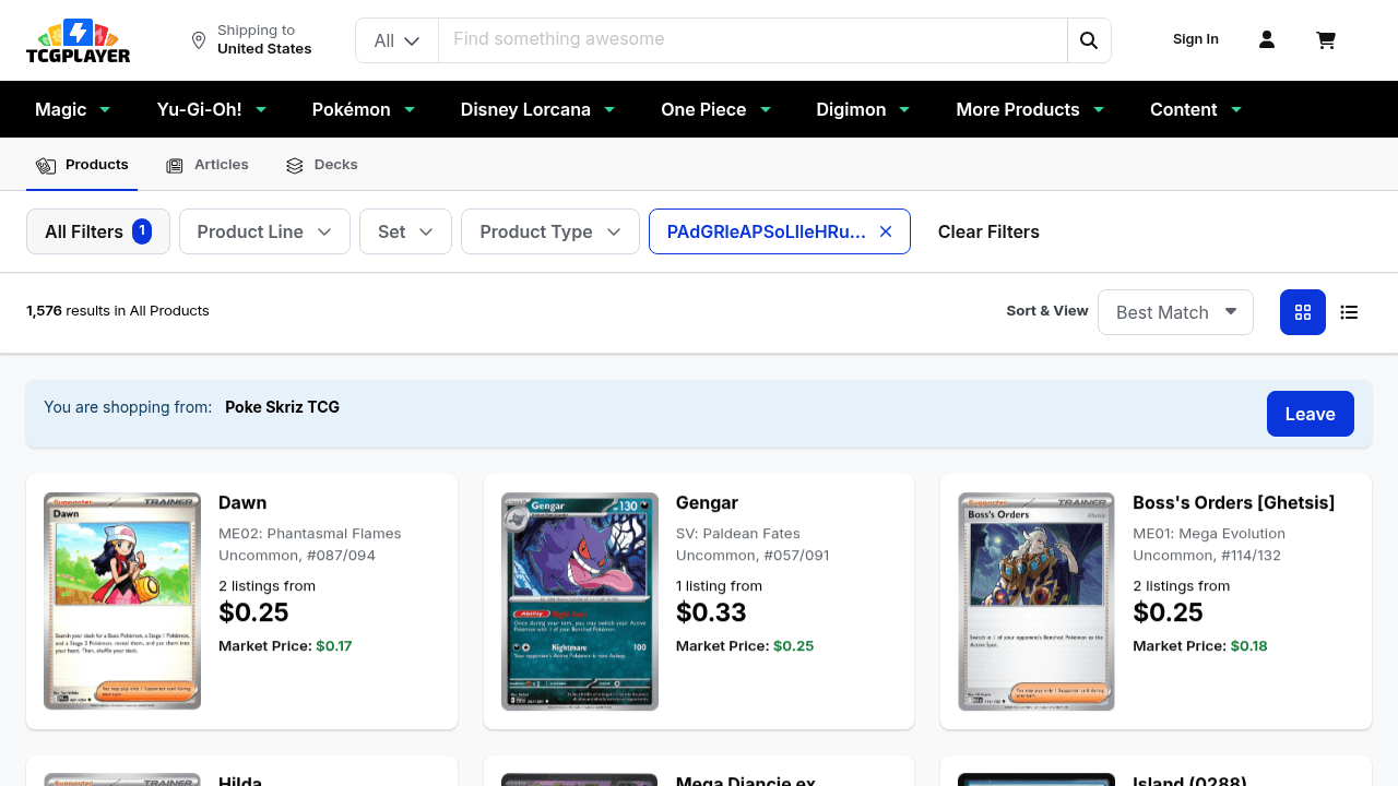 Poke Skriz TCG - TCGplayer