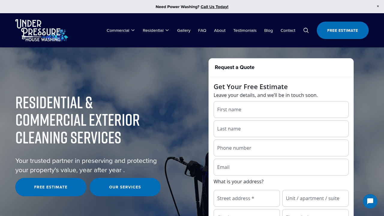 Under Pressure House Washing