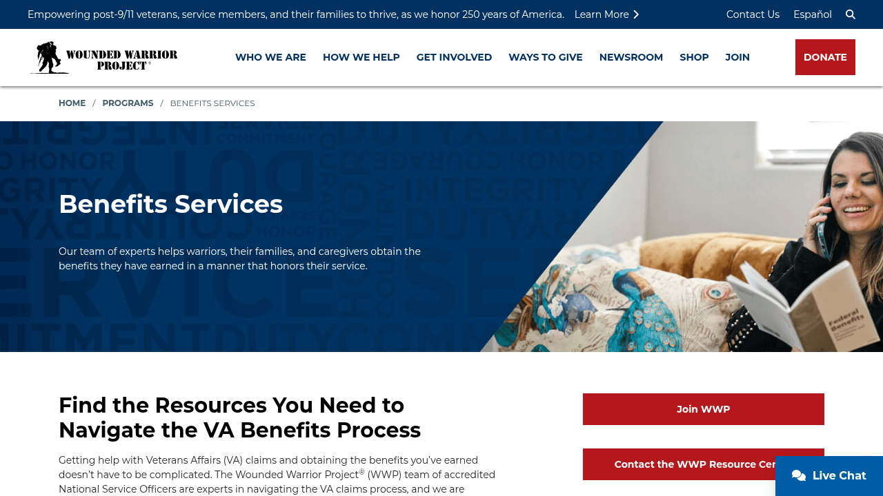 Wounded Warrior Project Benefits Services